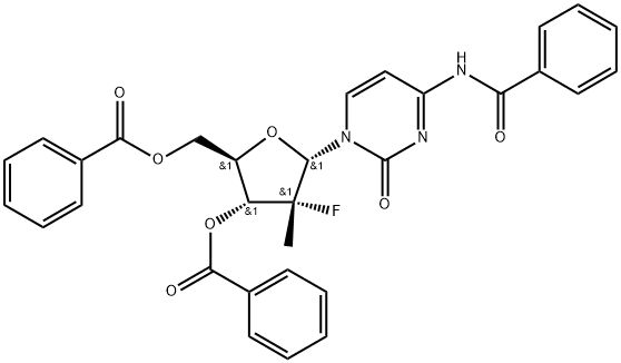 (2R,3R,4R,5S)-5-(4-benzaMido-2-oxopyriMidin-1(2H)-yl)-2-((benzoyloxy)Methyl)-4-fluoro-4-Methyltetrahydrofuran-3-yl benzoate