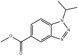 Methyl 1-isopropyl-1,2,3-benzotriazole-5-carboxylate 化学構造式