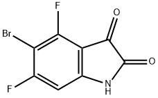 5-溴-4,6-二氟-2,3-二氢-1H-吲哚-2,3-二酮,874830-74-7,结构式