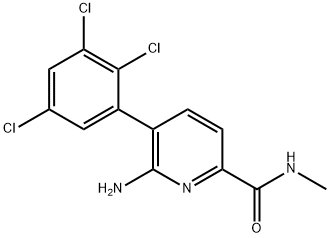 6-アミノ-N-メチル-5-(2,3,5-トリクロロフェニル)ピコリンアミド 化学構造式
