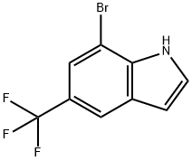 7-溴-5-三氟甲基-吲哚, 875306-23-3, 结构式