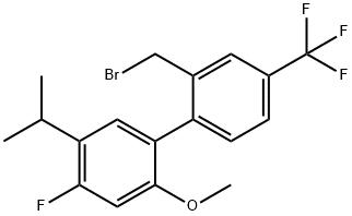 2'-(BroMoMethyl)-4-fluoro-5-isopropyl-2-Methoxy-4'-(trifluoroMethyl)biphenyl Structure