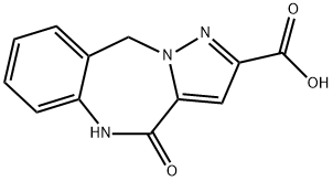 ethyl 4-oxo-5,10-dihydro-4H-benzo[e]pyrazolo[1,5-a][1,4]diazepine-2-carboxylate 化学構造式