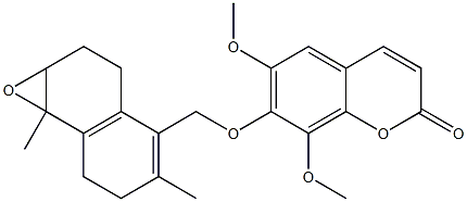 7-[[(5,6-Epoxy-3,4,5,6,7,8-hexahydro-2,5-dimethylnaphthalen)-1-yl]methoxy]-6,8-dimethoxy-2H-1-benzopyran-2-one Structure