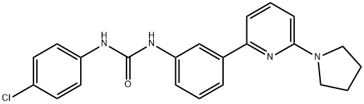 1-(4-Chlorophenyl)-3-[3-[6-(pyrrolidin-1-yl)pyridin-2-yl]phenyl]urea Struktur
