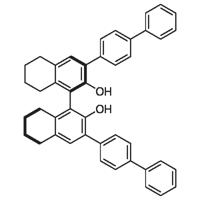 R-3,3'-bis([1,1'-biphenyl]-4-yl)-5,5',6,6',7,7',8,8'-octahydro-[1,1'-Binaphthalene]-2,2'-diol 化学構造式