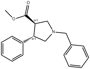 Methyl DL-1-benzyl-4-phenylpyrrolidine-3-carboxylate Struktur