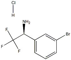 (S)-1-(3-BROMOPHENYL)-2,2,2-TRIFLUOROETHANAMINE HYDROCHLORIDE 化学構造式