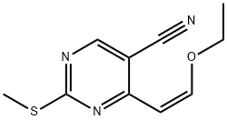 (Z)-4-(2-ethoxyvinyl)-2-(Methylthio)pyriMidine-5-carbonitrile Structure