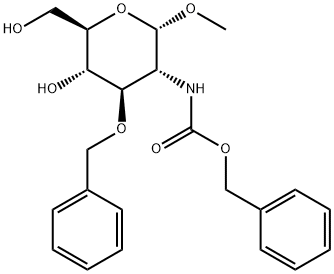Methyl 3-O-benzyl-N-Cbz-alpha-D-glucosaminide 结构式
