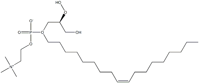 1-O-(9Z)octadecenyl-2-hydroxy-sn-glycero-3-phosphocholine Struktur