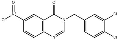 3-(3,4-dichlorobenzyl)-6-nitroquinazolin-4(3H)-one Structure