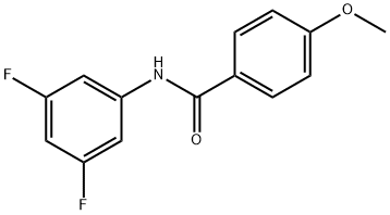 N-(3,5-二氟苯基)-4-甲氧基苯甲酰胺 结构式