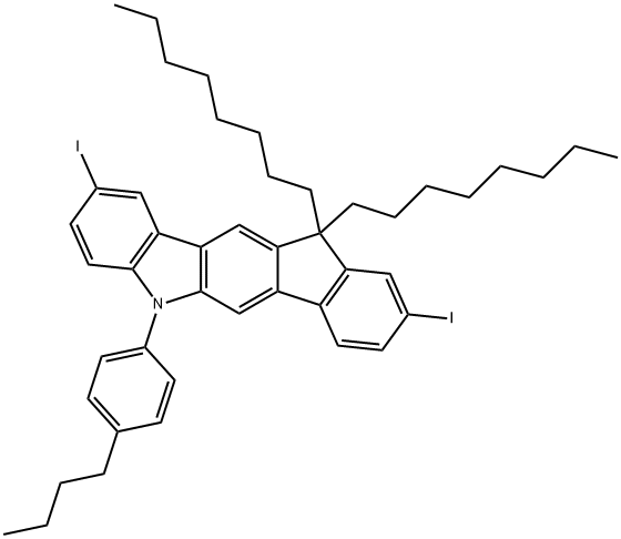 879689-97-1 5-(4-丁基苯基)-5,11-二氢-2,9-二碘-11,11-二辛基茚并[1,2-B]咔唑