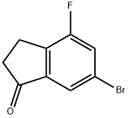 6-BROMO-4-FLUORO-2,3-DIHYDRO-1H-INDEN-1-ONE Struktur