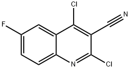 2,4-Dichloro-6-fluoro-3-quinolinecarbonitrile Structure