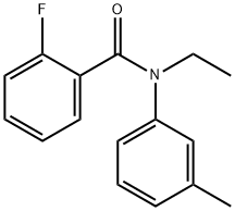 N-乙基-2-氟-N-(3-甲基苯基)苯甲酰胺, 881596-57-2, 结构式