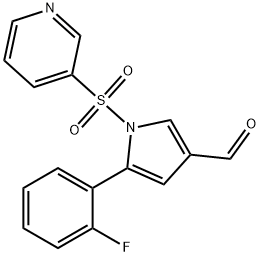 5-(2-Fluorophenyl)-1-(pyridin-3-ylsulfonyl)-1H-pyrrole-3-carbaldehyde Struktur