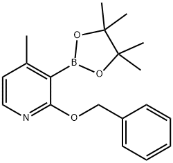 4-甲基-2-(苯基甲氧基)-3-(4,4,5,5-四甲基-1,3,2-二氧杂环戊硼烷-2-基)-吡啶,882679-44-9,结构式