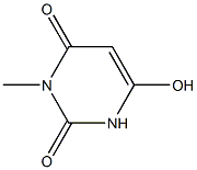 6-hydroxy-3-methylpyrimidine-2,4(1H,3H)-dione Struktur