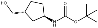 CarbaMic acid, [(1R,3R)-3-(hydroxyMethyl)cyclopentyl]-, 1,1-diMethylethyl ester (9CI) Structure