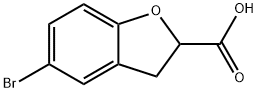 5-溴-2,3-二氢苯并呋喃-2-羧酸, 885069-03-4, 结构式