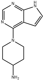 4-PiperidinaMine, 1-(7H-pyrrolo[2,3-d]pyriMidin-4-yl)- Struktur