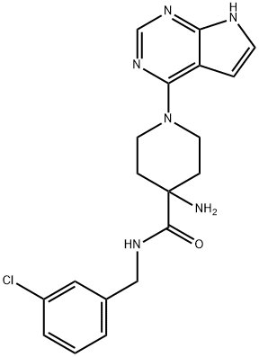 4-PiperidinecarboxaMide, 4-aMino-N-[(3-chlorophenyl)Methyl]-1-(7H-pyrrolo[2,3-d]pyriMidin-4-yl)-|