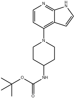 CarbaMic acid, N-[1-(1H-pyrrolo[2,3-b]pyridin-4-yl)-4-piperidinyl]-, 1,1-diMethylethyl ester Structure