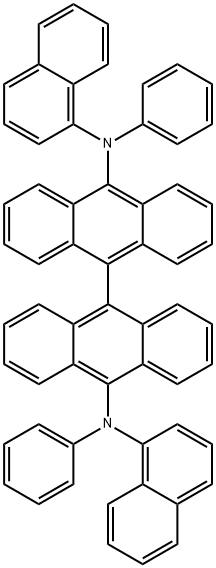 N10,N10'-diphenyl-N10,N10'-dinaphthalenyl-9,9'-bianthracene-10,10'-diamine Structure