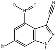 6-BroMo-3-cyano-4-nitro-1H indazole,885518-60-5,结构式