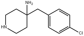 4-PiperidinaMine, 4-[(4-chlorophenyl)Methyl]- 化学構造式