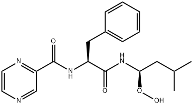 2-PyrazinecarboxaMide, N-[(1S)-2-[[(1R)-1-hydroperoxy-3-Methylbutyl]aMino]-2-oxo-1-(phenylMethyl)ethyl]- Structure