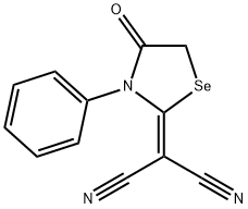 PROPANEDINITRILE,2-(4-OXO-3-PHENYL-2-SELENAZOLIDINYLIDENE)-, 887000-70-6, 结构式