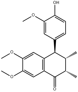 (2S,3S,4R)-3,4-Dihydro-4-(4-hydroxy-3-methoxyphenyl)-6,7-dimethoxy-2,3-dimethyl-1(2H)-naphthalenone|HOLOSTYLIGONE