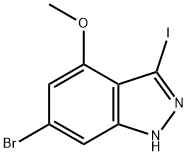 6-BROMO-3-IODO-4-METHOXY-1H-INDAZOLE Struktur