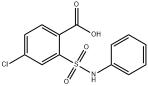 4-Chloro-2-(N-phenylsulfaMoyl)benzoic acid 化学構造式
