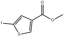 5-Iodo-thiophene-3-carboxylic acid Methyl ester,88770-20-1,结构式