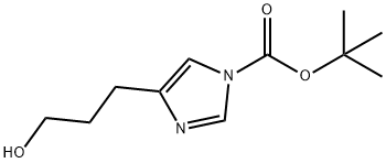 tert-Butyl 4-(3-hydroxypropyl)-1H-iMidazole-1-carboxylate Struktur