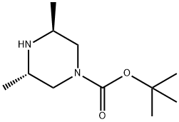 (3S,5S)-3,5-二甲基-1-哌嗪羧酸叔丁酯 结构式
