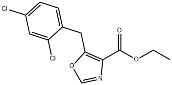 5-(2,4-二氯苄基)恶唑-4-甲酸乙酯,888739-18-2,结构式