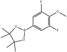 3,5-Difluoro-4-Methoxybenzeneboronic acid pinacol ester, 96% 化学構造式