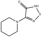 4-(piperidin-1-yl)-1,2,5-thiadiazol-3-ol 化学構造式
