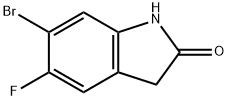6-溴-5-氟吲哚啉-2-酮,893620-44-5,结构式