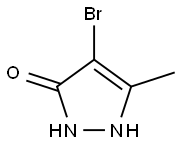 4-broMo-1,2-dihydro-5-Methyl-3H-Pyrazol-3-one Structure