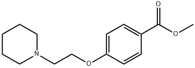 Methyl 4-(2-(piperidin-1-yl)ethoxy)benzoate Struktur