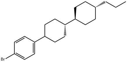 4-Bromo-1-[trans-4-(trans-4-propylcyclohexyl)cyclohexyl]benzene 化学構造式