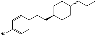 反式-4-[2-(4-丙基环己基)乙基]苯酚,89450-47-5,结构式