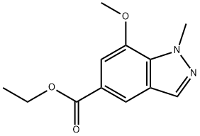 Ethyl 7-Methoxy-1-Methyl-1H-indazole-5-carboxylate Structure