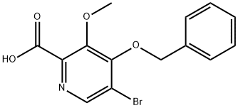 4-(苄氧基)-5-溴-3-甲氧基皮考啉酸, 895134-21-1, 结构式